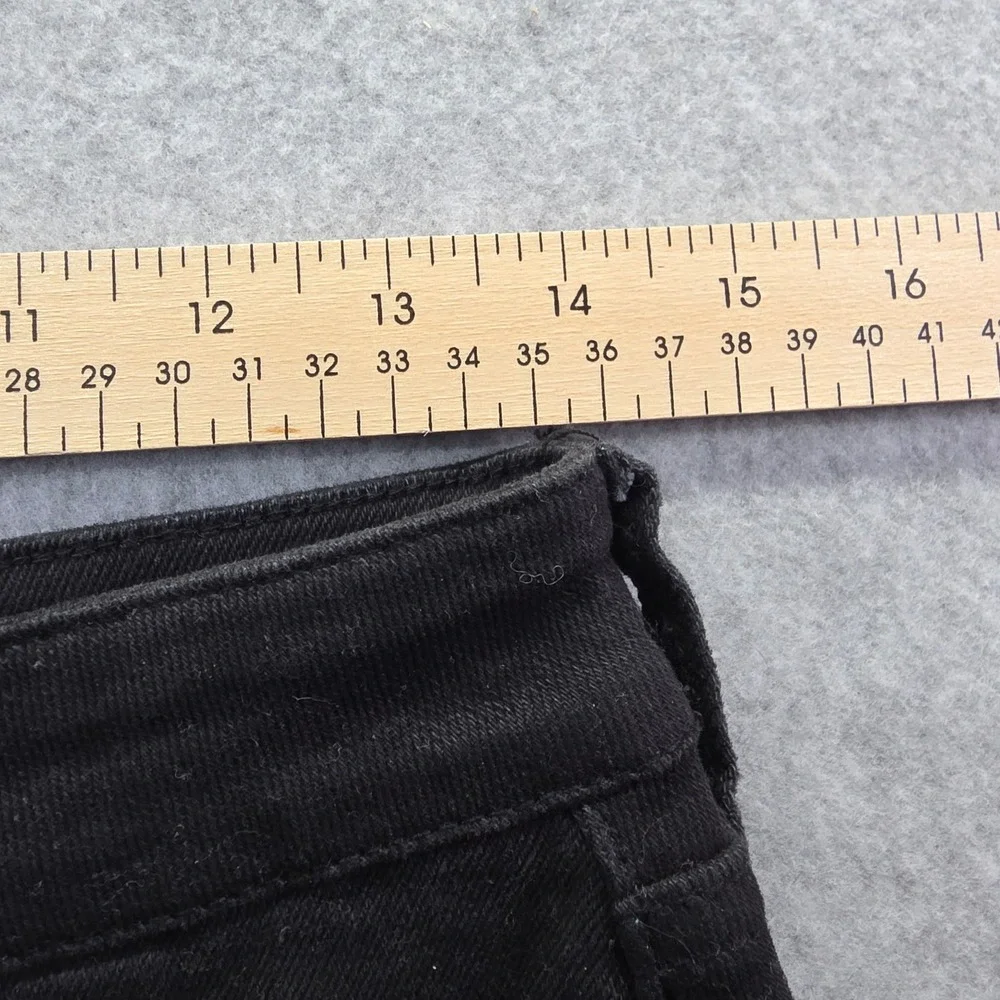 PacSun Womens Black Denim Cargo Mini Skirt Size 25 Utility‎ Pocket Y2K Style